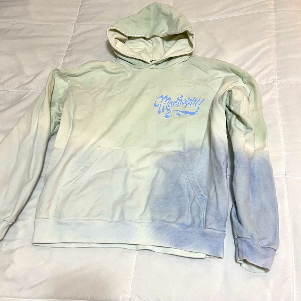 Mad happy Blue Tie dye hoodie